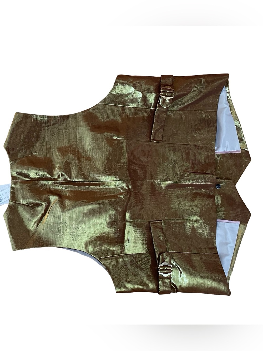 Christopher John Rogers X J.Crew classic-fit vest in gold lamé New with Tags - Picture 9 of 9